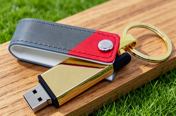 Mac OS Uyumlu Deri USB Flash Drive Siyah Stock Rengi Özel OEM Şık Dayanıklı Tasarım Kurumsal Hediye için Mükemmel