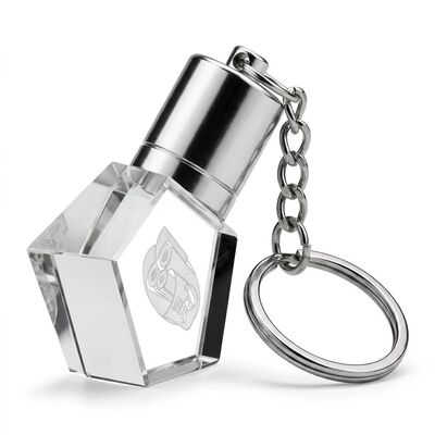 Şişe Şeklinde Kristal Usb Flash Sürücü 3.0 Hızlı Aktarım Hızı Dayanıklı Tasarım Kristal Logo Gravür Olabilir