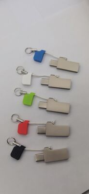 Küçük zincirli metal kapaklı usb A tipi c usb flash sürücü, lazerle logo yazdırabilir ve hızlı hızlı 3.2 usb ve 3.1 usb