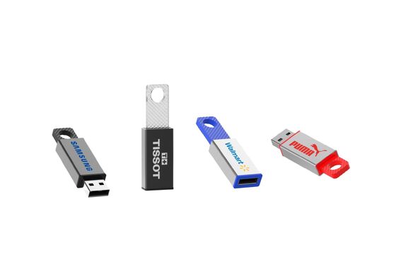 1GB 2GB 4GB 8GB 16GB 32GB 64GB ve 128GB kapasiteli veri depolama imkanı sunan metal kabuk ve ısılandırılmış cam metal flaş sürücüler