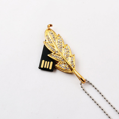 Yaprak İçinde Gizli Çip USB Flash Sürücü Takı Stili Hızlı Hız