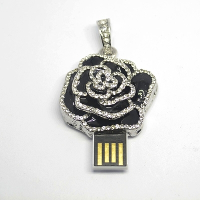 Takı Stili Çiçek USB Flash Sürücü 2.0, İçinde Cips Gizli