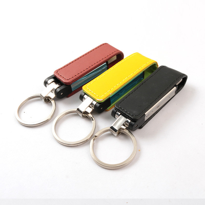 2.0 3.0 PU Deri Özelleştirilmiş Usb Flash Sürücüler 32GB 256GB Kabartma Logosu