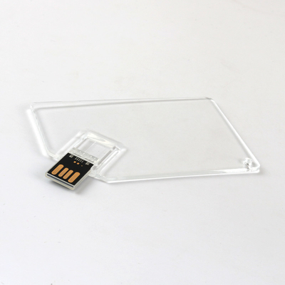 Şeffaf Plastik Kredi Kartı Usb Bellek Çubuğu 2.0 MINI UDP 128 GB 64 GB 50 MB/Sn