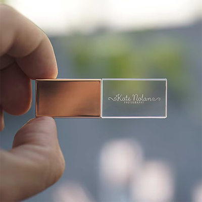Tip C ve UDP ile Logo Gravür veya Baskı Hızlı Hızlı Kristal Usb Flash Sürücüler