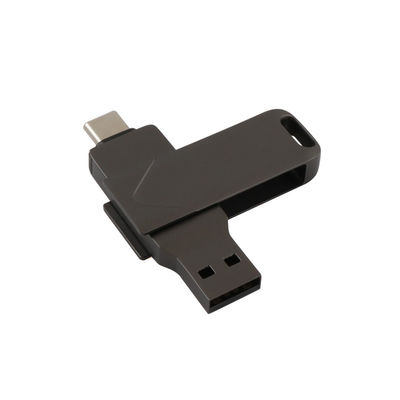 Tip C ve Usb Bağlantı Noktası Hızlı Bellek Çubuğu Metal Gövde Tabanca Siyah Renk