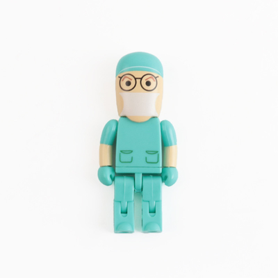 Doktor Hemşire Şekli Plastik USB Bellek Flash Sürücü USB 2.0 veya USB 3.0