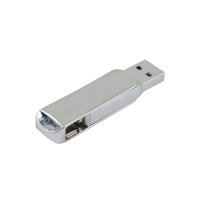 Amerikan Sertifikasyonu ile Parlak Uyumlu Gümüş Metal C Tipi Pendrive