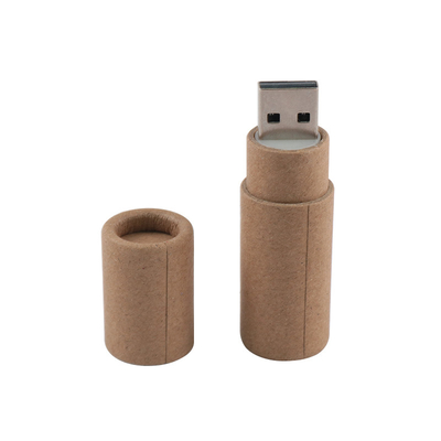 Yuvarlak Ağaç USB 2.0 Flash Drive Hızlı Hız 30MB/S 64GB 128GB