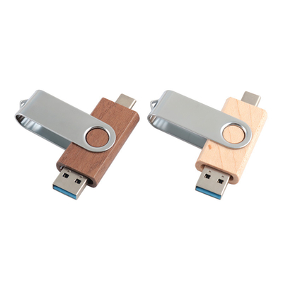 Doğal Ahşap USB Flash sürücü 2.0 3.0 Tip C + USB A ile Yeni Şekiller Hızlı Hız