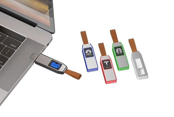 Hızlı ve Güvenli Veri Aktarımı İçin LED Işıklı Akrilik Dereceli Kristal USB Flash sürücüsü
