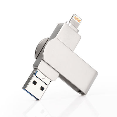 Gümüş OTG USB Flash sürücüler Plug And Play işlevi ile hızlı ve kolay veri aktarımı