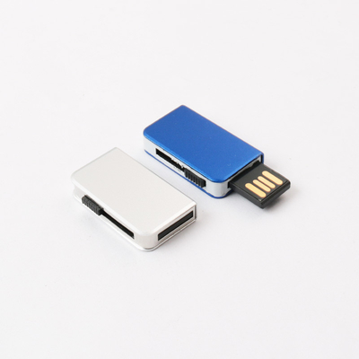 Özel Gümüş Metal USB Flash sürücüsü Toshiba Flash Çipler İçeride