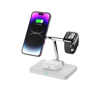 Hızlı dik kablosuz şarj 3 in 1 Telefon kulaklık saat için hızlı şarj cihazı