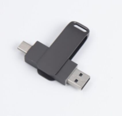 Siyah USB 3.0 Tip C Çift Portlu USB Flash Sürücü, Telefon ve Bilgisayar ile Uyumlu 256GB 512GB 1TB