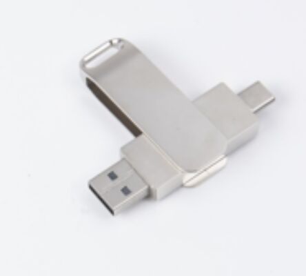 Gümüş Matt USB 3.0 C Tipi ile Her iki Port USB Flash Drive Telefon ve Bilgisayar Kabı Uyumluluk 256GB 512GB 1TB