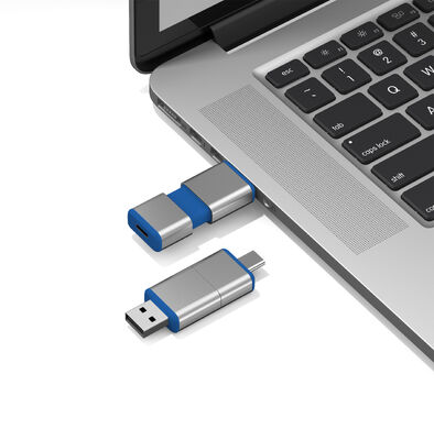 Tümü Geçti H2 USB + Tip C USB Flash Sürücü OEM Logosu Bir Usb Gövdesi Olabilir