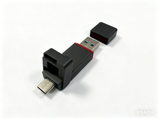 C Tipi Bağlantı Noktalı Silah Siyah Metal Usb Flash Sürücü Müşteri İsteğine Uygun Metal Gövde Can Lazer Logo
