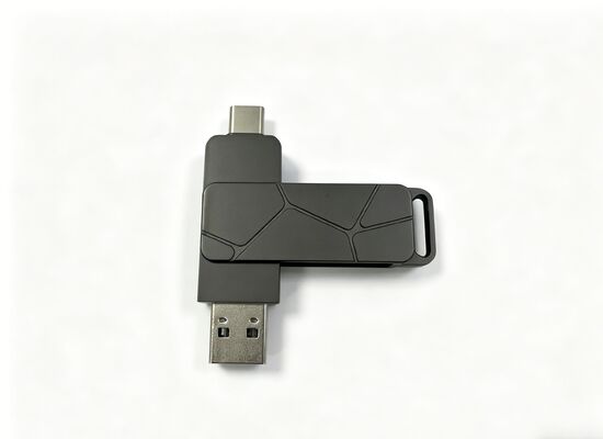 Silah Siyah Gövde Lazer LOGO C Tipi USB Anahtarlık veya Kordon ve Anahtarlık Koyabilir