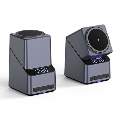 Qi uyumlu 15W Hızlı Şarj Çok Fonksiyonlu Kablosuz Şarj Cihazı ve Dahili 3W Bluetooth Hoparlör
