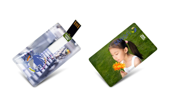 CMYK Logo UV Renkli Baskı Kredi Kartı USB Çubukları 2.0 3.0 15MB/S
