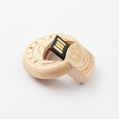 360 Drgee Twist Ahşap USB Flash Sürücü 2.0 15MB/S Kabartma logosu