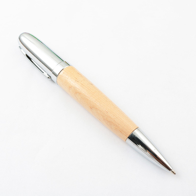 Akçaağaç Kişiselleştirilmiş Ahşap USB Sürücüler Graed A Kalem Şekilleri 140x16mm