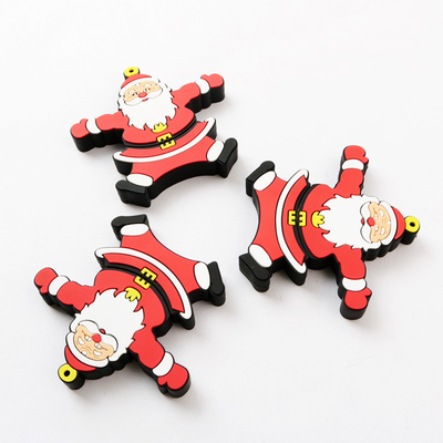 Noel Hediyesi için Noel Baba PVC Açık Kalıp USB Flash Sürücü 3.0