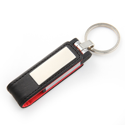 Metal Kasa Gerçek Deri USB Flash Sürücü 64GB 128GB 256GB FCC Onaylı