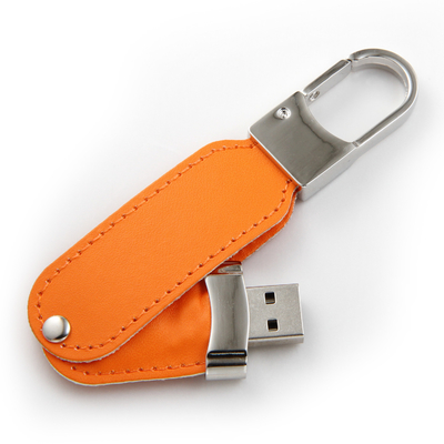 Kabartma Logo PU Deri USB Flash Sürücü 2.0 102x25x10mm 8GB
