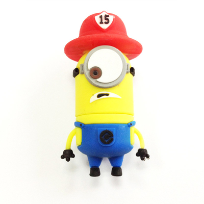 Şirin Şekilli Minionlar Çizgi Film Karakteri PVC Usb Flash Sürücü USB 2.0 Ve 3.0