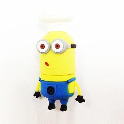 Minions Çizgi Film Karakteri Usb 2.0 ve 3.0 Hızlı Tarafından Özel PVC Açık Kalıp