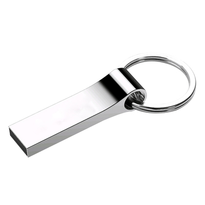 ODM 32GB 64GB 128GB Gümüş Metal Usb Sürücü anahtarlık ile tam Bellek