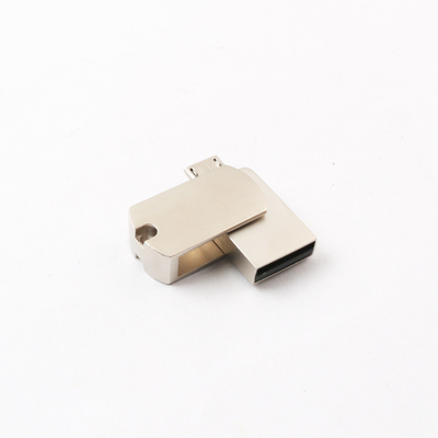 Android Silver OTG USB Flash Sürücüler 32GB 16GB 8GB Lazer Logosu