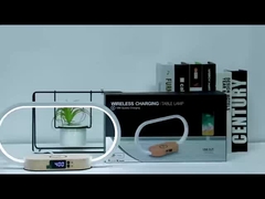 Geri dönüştürülebilir malzemeler Kablosuz şarj cihazı Ahşap şarj cihazı Saati ve ışığı olan hızlı şarj cihazı