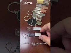 Büyük Kristal Parça Logolu Oyma Yapılabilir USB Bellek 2.0 Şeffaf Akrilik