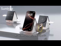 Beyaz ve Gri Hızlı Şarj Telsiz Şarj Yastığı OEM LOGO